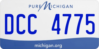 MI license plate DCC4775