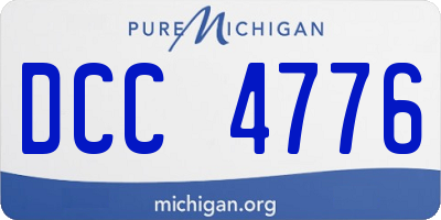MI license plate DCC4776