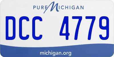 MI license plate DCC4779