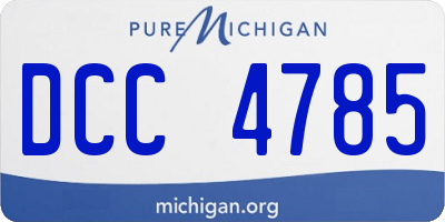 MI license plate DCC4785