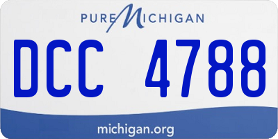 MI license plate DCC4788
