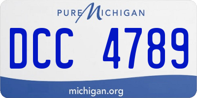 MI license plate DCC4789