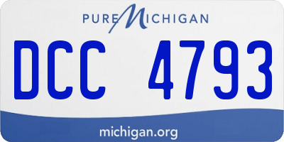 MI license plate DCC4793