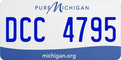MI license plate DCC4795