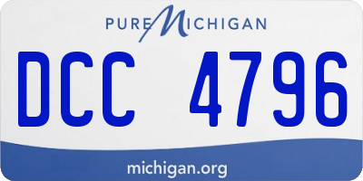 MI license plate DCC4796