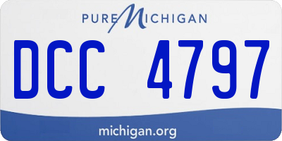 MI license plate DCC4797