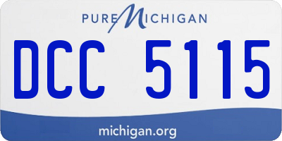 MI license plate DCC5115