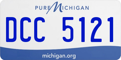 MI license plate DCC5121
