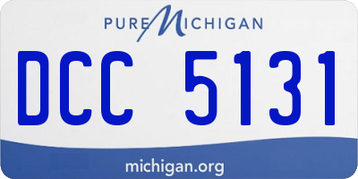 MI license plate DCC5131