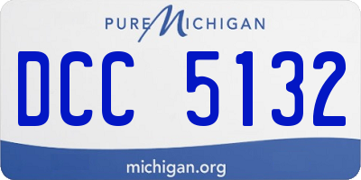MI license plate DCC5132