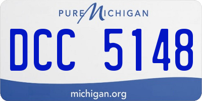MI license plate DCC5148