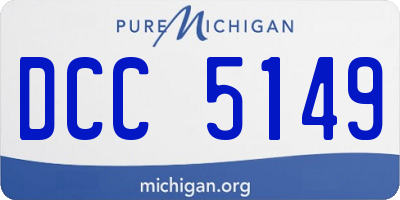 MI license plate DCC5149
