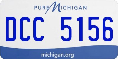 MI license plate DCC5156