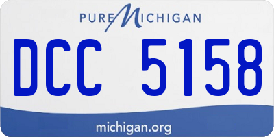 MI license plate DCC5158