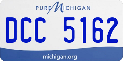 MI license plate DCC5162