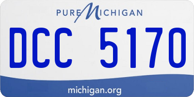 MI license plate DCC5170