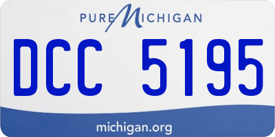 MI license plate DCC5195