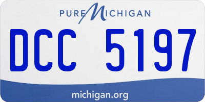MI license plate DCC5197