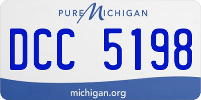 MI license plate DCC5198