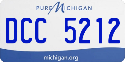 MI license plate DCC5212