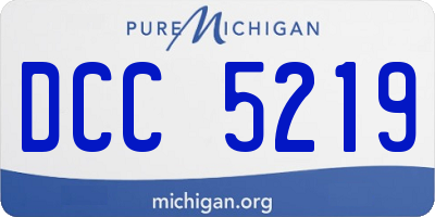 MI license plate DCC5219