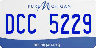 MI license plate DCC5229