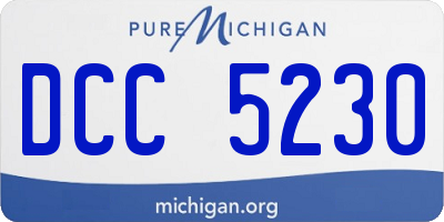 MI license plate DCC5230