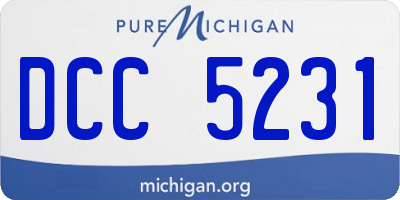 MI license plate DCC5231