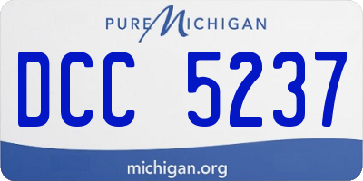 MI license plate DCC5237