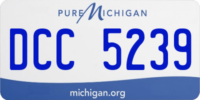 MI license plate DCC5239