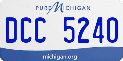 MI license plate DCC5240