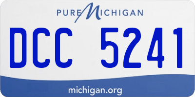 MI license plate DCC5241