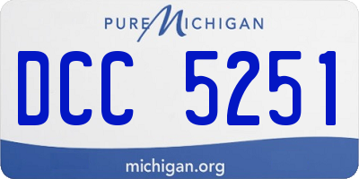 MI license plate DCC5251
