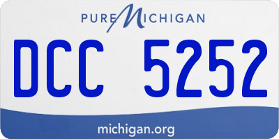 MI license plate DCC5252