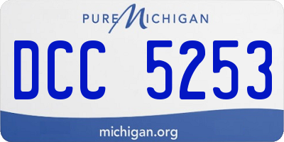 MI license plate DCC5253