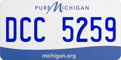 MI license plate DCC5259