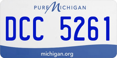 MI license plate DCC5261