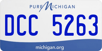 MI license plate DCC5263