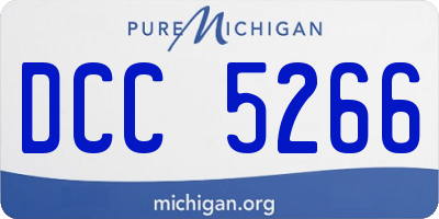 MI license plate DCC5266