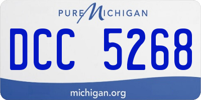 MI license plate DCC5268