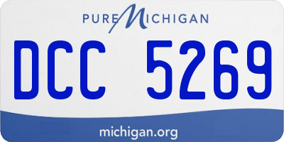 MI license plate DCC5269