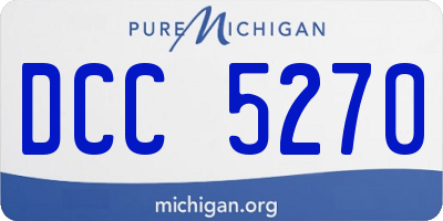 MI license plate DCC5270