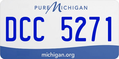 MI license plate DCC5271
