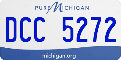 MI license plate DCC5272