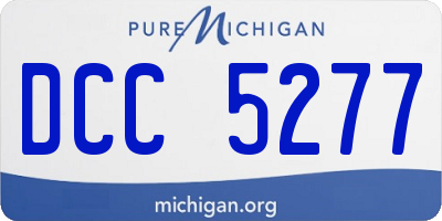 MI license plate DCC5277