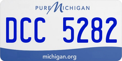 MI license plate DCC5282