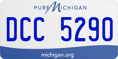 MI license plate DCC5290