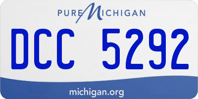 MI license plate DCC5292