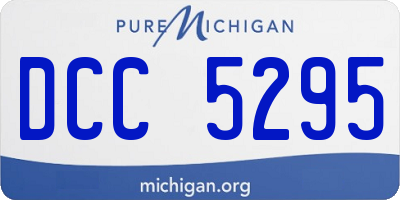 MI license plate DCC5295