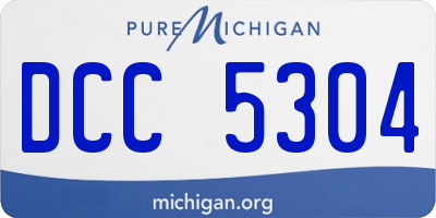 MI license plate DCC5304
